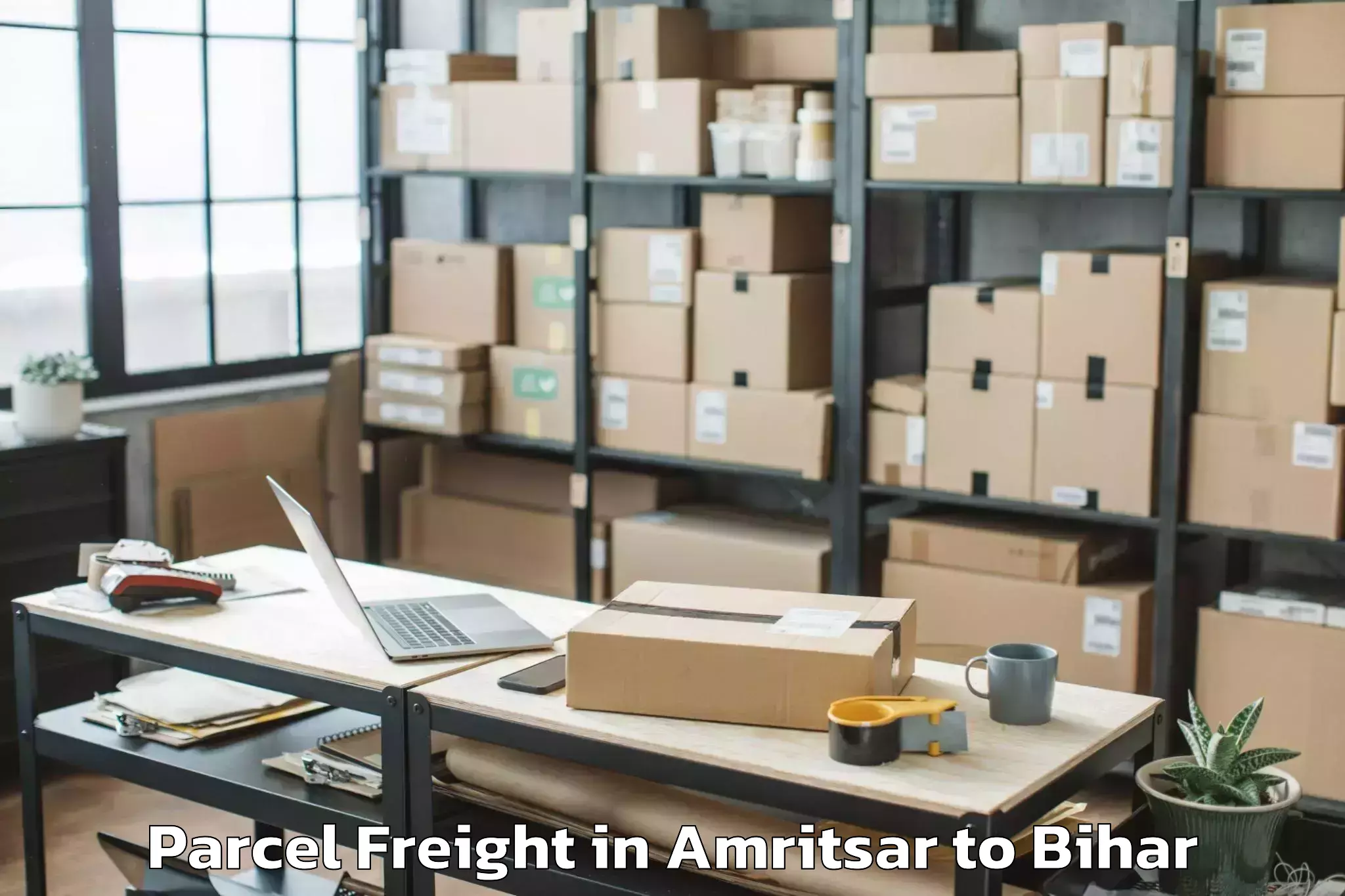 Book Amritsar to Lauriya Nandangarh Parcel Freight Online